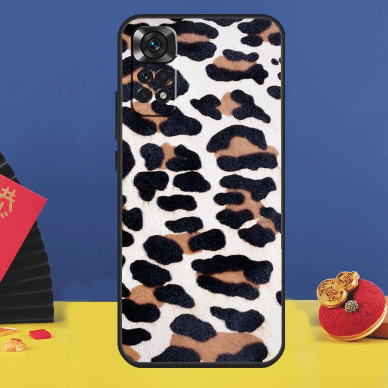 Black and White Leopard Texture Phone Case For Xiaomi Redmi Note 14 Pro 13 11 9 10 12 15 Pro Plus 10C 12C 13C 14C 15C Cover Redmi 13 4G