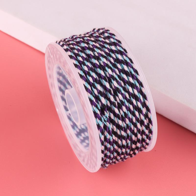 Sigu Sanhua Tibetan-Style Star & Moon Bodhi Cotton Thread - Non-Elastic, Wear-Resistant DIY Weaving Rope