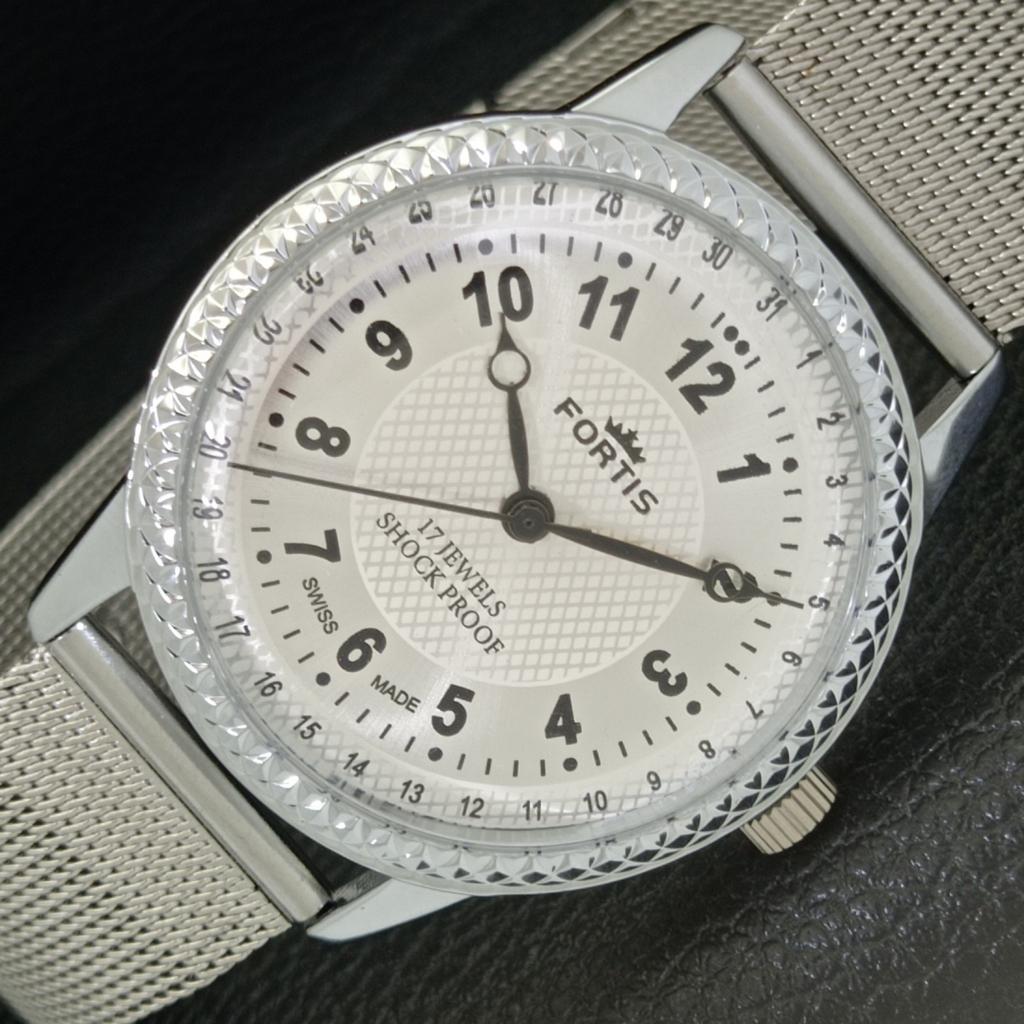 

REFURBISHED HAND-WINDING SWISS MENS SILVER COLOR DIAL WATCH a431611-2 R108-a431611