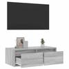 Vidaxl Szafka Pod Tv Z Led, Szary Dąb Sonoma, 75X35,5X25 Cm
