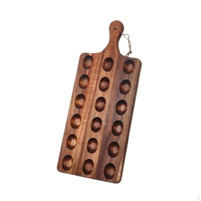 Egg Holder Tray Container Decorative Cutting Board Wood for Kitchen Restaurant
