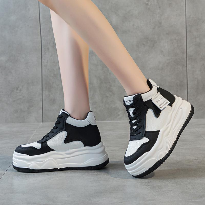 Small Man Thick-soled Heightening Little White Shoes Women's Summer New Versatile Casual Board Shoes Mesh Breathable Women's Shoes