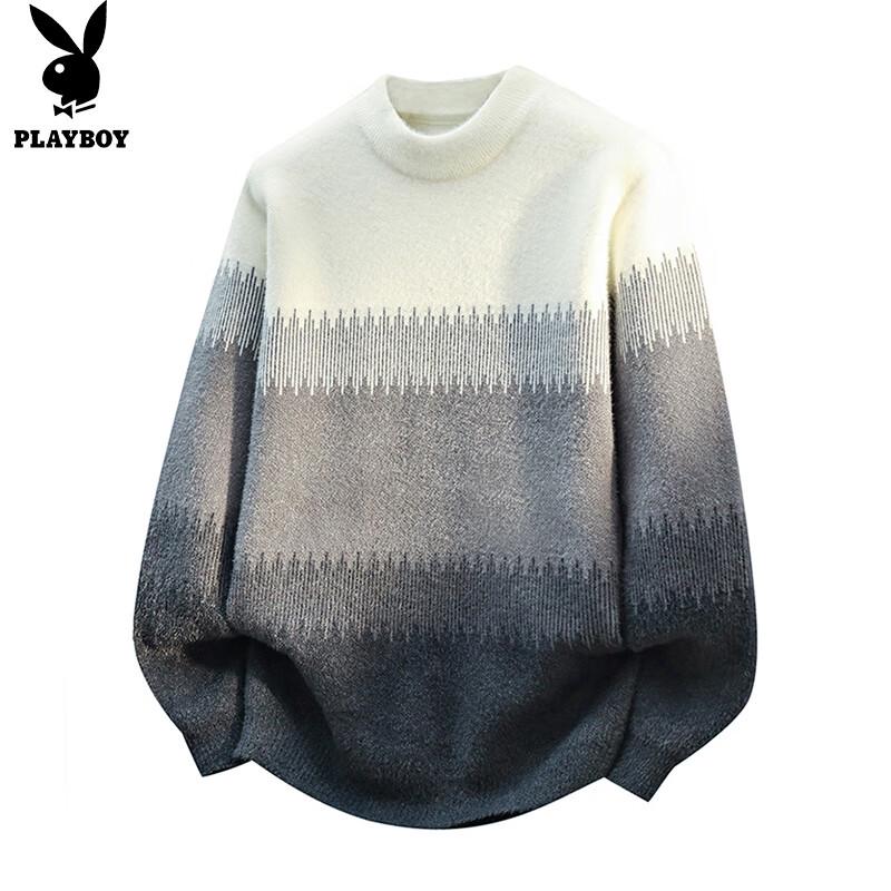 

Playboy Men s Faux Mink Velvet Thick Knit Sweater 3XL
