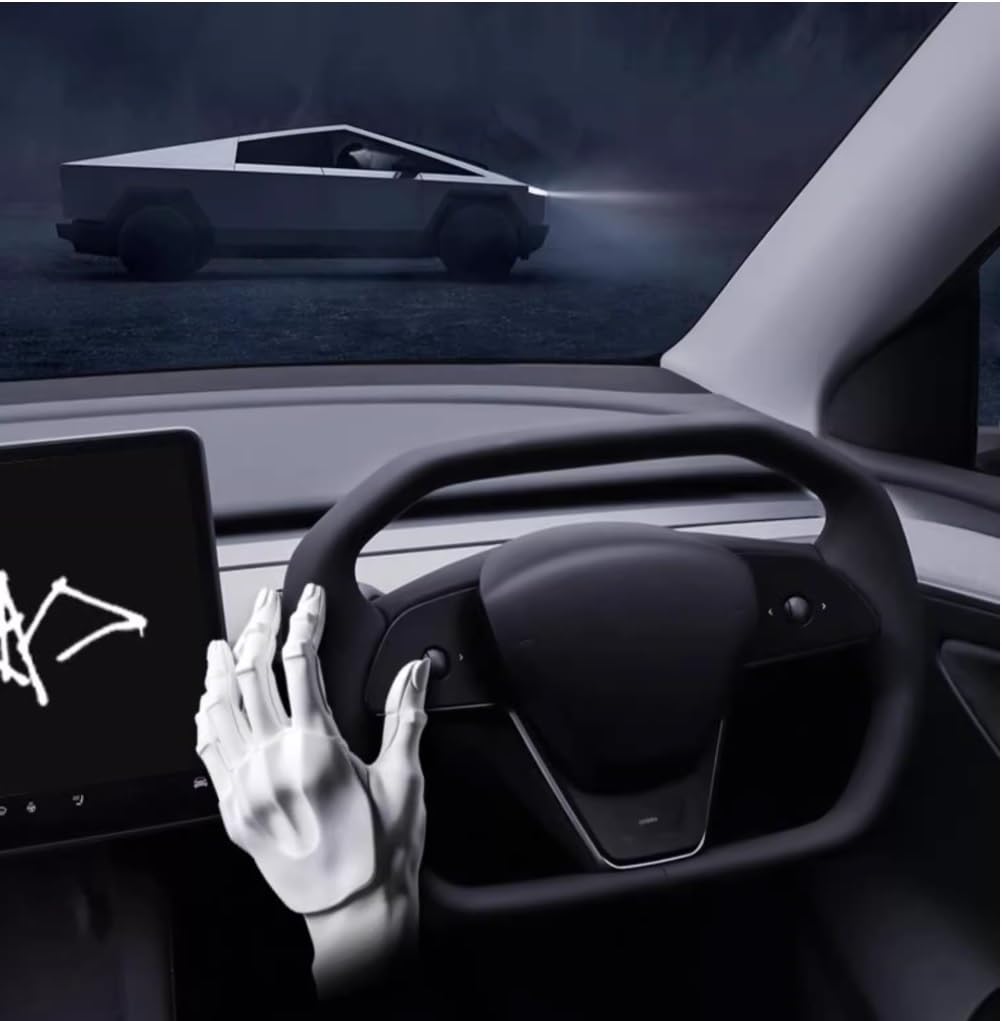 DreamEV Steering Wheel for Tesla Model 3 and Model Y Model 3 Gen.2 Cybertruck-Style (Older 2019-2021.3) [Used]
