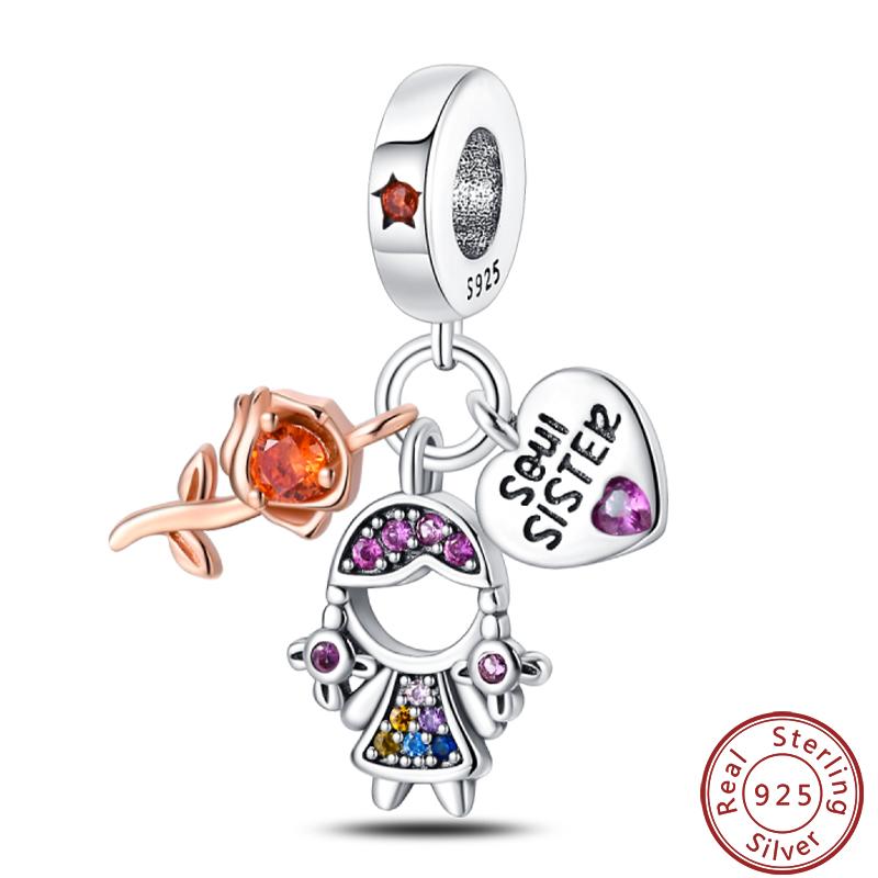 Copper Sincere Emotions Multiple Styles Heart-Shaped Romantic Charms Beads 3Mm Diy Fine Jewelry Making