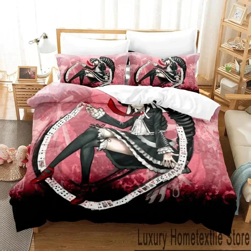 3D Print Anime Danganronpa Bedding Set Boys Girls Twin Queen King Size Duvet Cover Pillowcase Bed Boys Adult Home Textileextile
