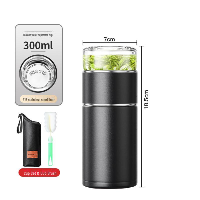 

«Портативная термокружка-сепаратор для чая из нержавеющей стали 316 — дизайн унисекс, идеально подходит для заваривания чая и в качестве подарка». 301-400ML