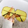 Fashion Oversized Metal Sunglasses For Women With Uv400 Protection For Summer Beach Outings
