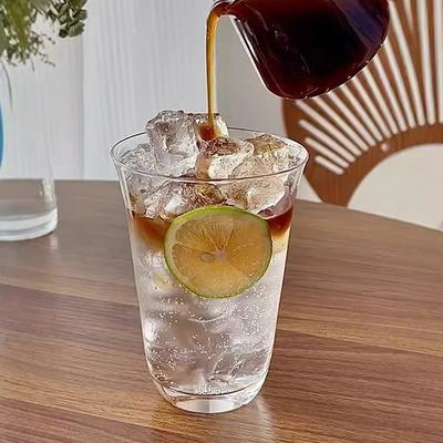 280ml/385ml Glasbecher Wasserbecher Kaffee Whiskey Bier Teetasse Getränke Milchbecher Glasbecher Henkel Trinkgeschirr
