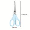 1pc Stainless Steel Round-Tip Scissors with Sharp Blades - Precision Cutting for Paper & Fabric,Multi-Purpose Home & Office Use