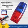 Rechargeable LED Red-Blue Strobe Warning Light for Security and Patrol.