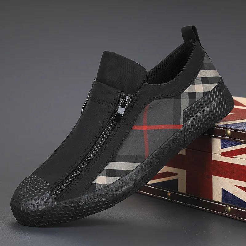 Quality Mens Casual Shoes Comfortable Men Vulcanized Shoes Hard Wearing Men Driving Walking Flats 2024 New Leisure Shoes for Men