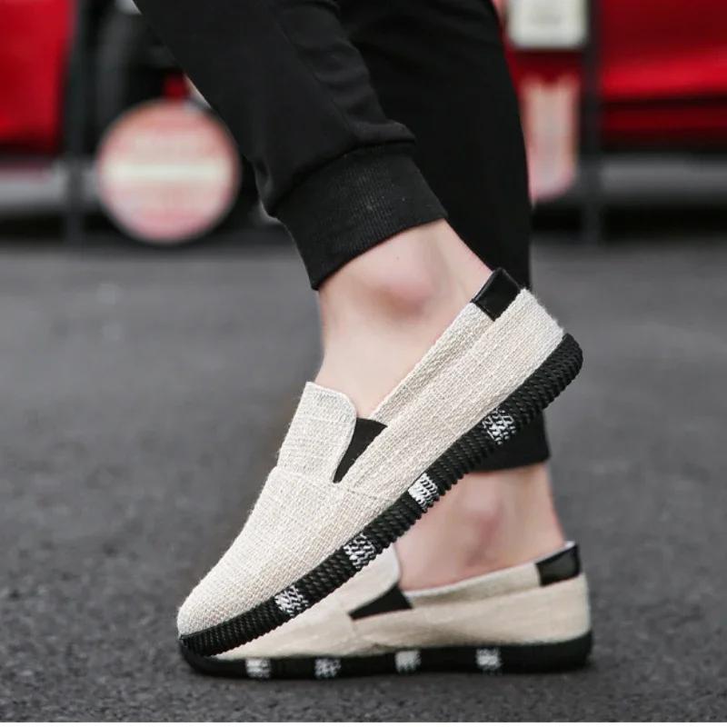 Fashion Men's Shoes Fashion Trend Korean Version Man Casual Shoes Breathable Flat Bottom Anti Slip Comfort Walking Loafers 2025 New