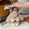 1Pc Bowknot Fashion Children's Toys Cute Pluff Bunny Keychain Lovely Fluffy Rabbit Doll Animal Shape Imitation Mink Fur