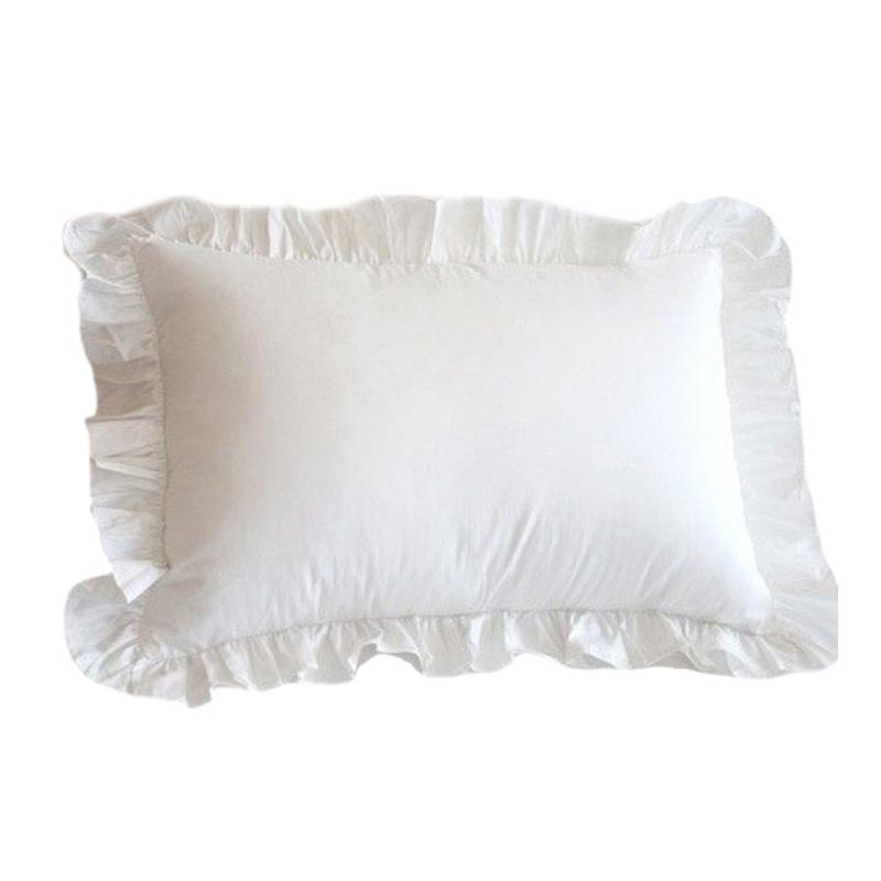 Delicate Ruffle Pillowcase Polyester Bed Cover With Decorative Edge for Bedroom Living Room Styling
