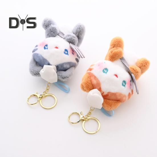 Plüsch Kätzchen Schlüsselanhänger Anhänger Cartoon Katze Form Schlüsselanhänger Charme Paar Tasche Rucksack Schultasche Zubehör