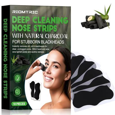 RIOMTRIC Blackhead Remover Strip, Nose Strips Blackhead Remover, Deep Cleansing & Oil Control, Ideal for All Skin Types (10 Pack)