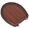 VidaXL Toilet Seat with Lid MDF Simple Design Brown