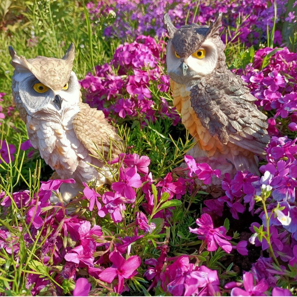 Cute Owl Statue Anti-bird Garden Owl Decorations Garden Guard Owl Figurines Home Decor
