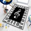 1pc Creative musical note print door blanket stylish piano keyboard carpet suitable for living room bedroom kitchen bathroom