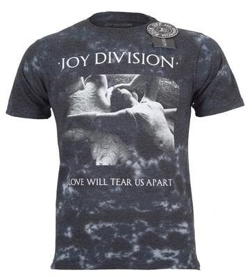 T-shirt Joy Division Love Will Tear Us Apart Grigia Premium Tie Dye Nuova Ufficiale