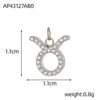 CARLIDANA Hot-Selling Stainless Steel Pendant 12 Zodiac Silver Color Pendant DIY Jewelry Accessories Necklace Pendant Charms
