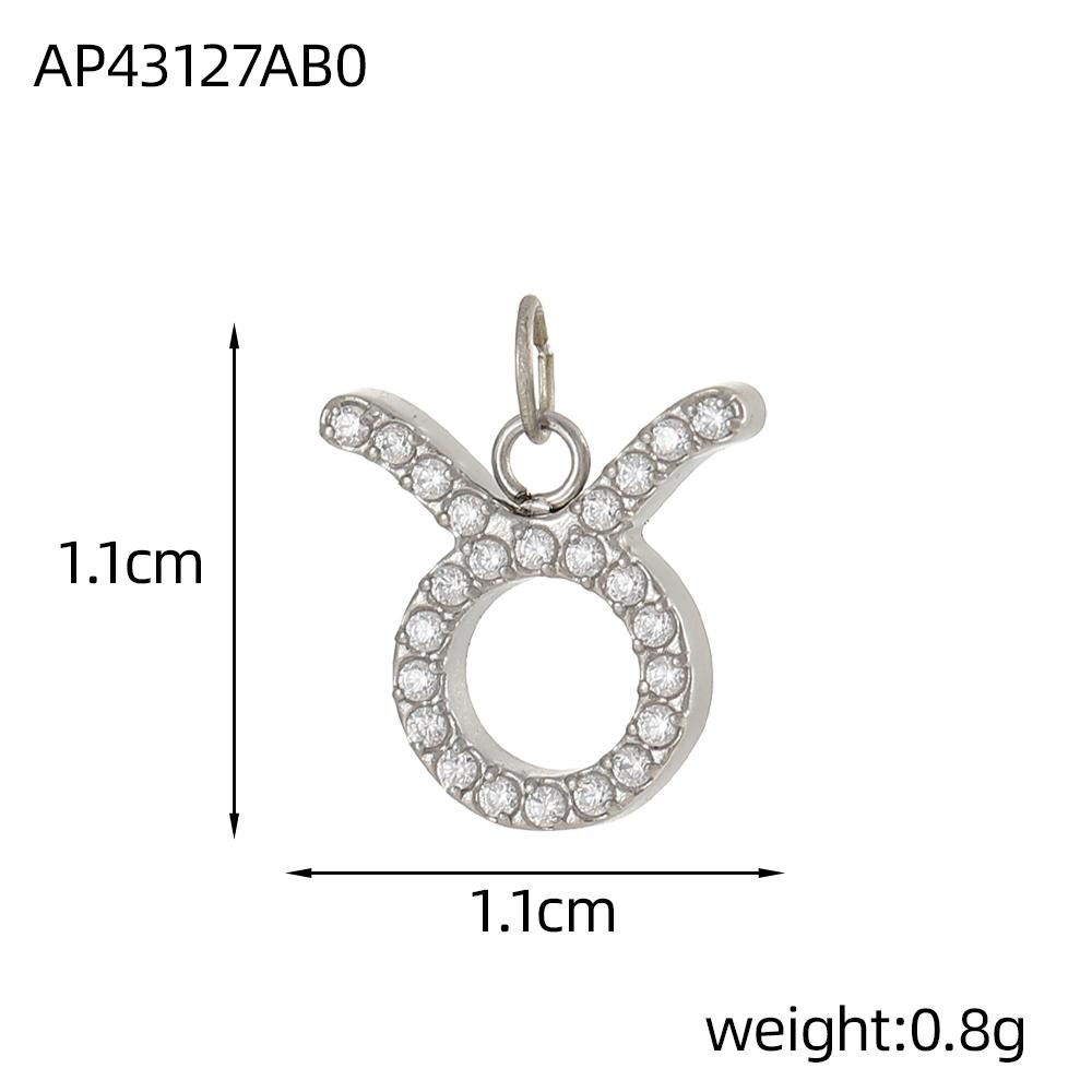 CARLIDANA Hot-Selling Stainless Steel Pendant 12 Zodiac Silver Color Pendant DIY Jewelry Accessories Necklace Pendant Charms