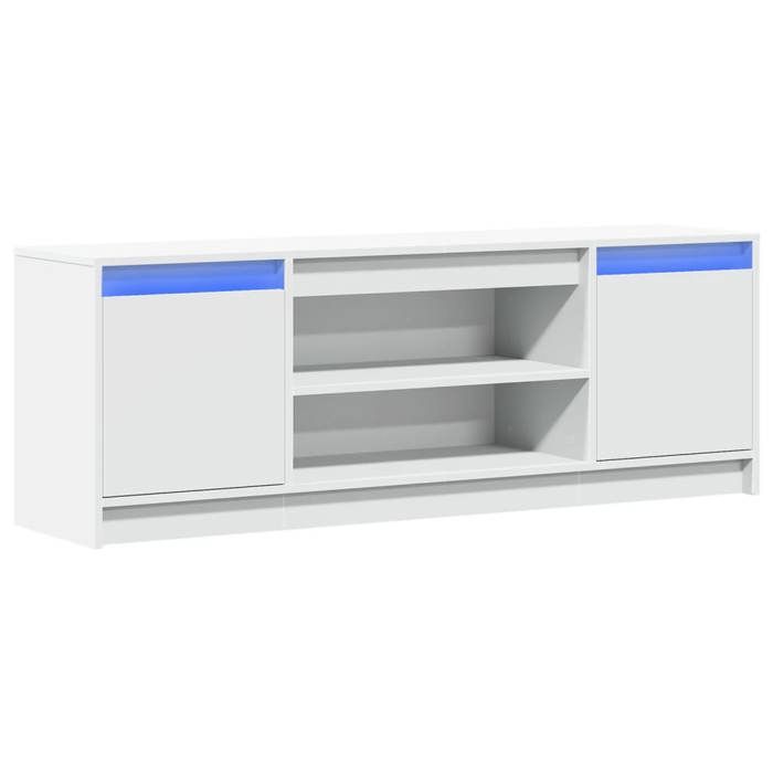 VidaXL TV Stand with LED White 139.5x34x50 Cm Engineered Wood 852194