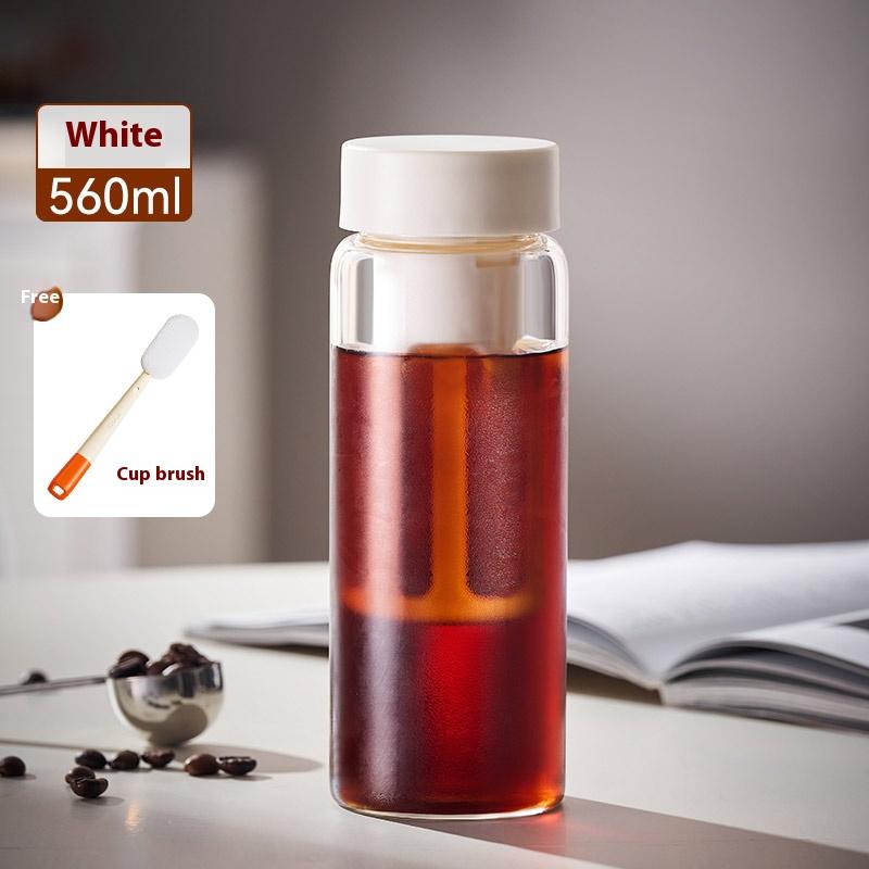 Gianxi Seal Cold Brew Kanne Kaffeetasse Tragbare Glastasse Cold Brew Wasserbecher Amerikanischer Sommer Cold Brew Becher