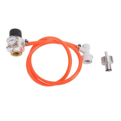Soda Adapter Hose Kit with Gauge G1/2 Measure Pressure Soda Machine Pressure Gauge for Water