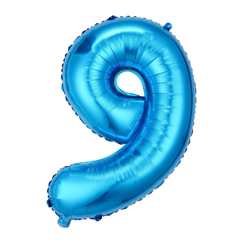 Thin Body 40-Inch Large Digital Aluminum Film Balloon 42-Inch Digital Balloon Birthday Party Decoration Helium Balloon Floating In The Air