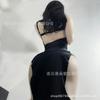Sexy Underwear Side Split Cos Witch Game Backless Hot Dark Rivet Cheongsam Dress Character Uniform