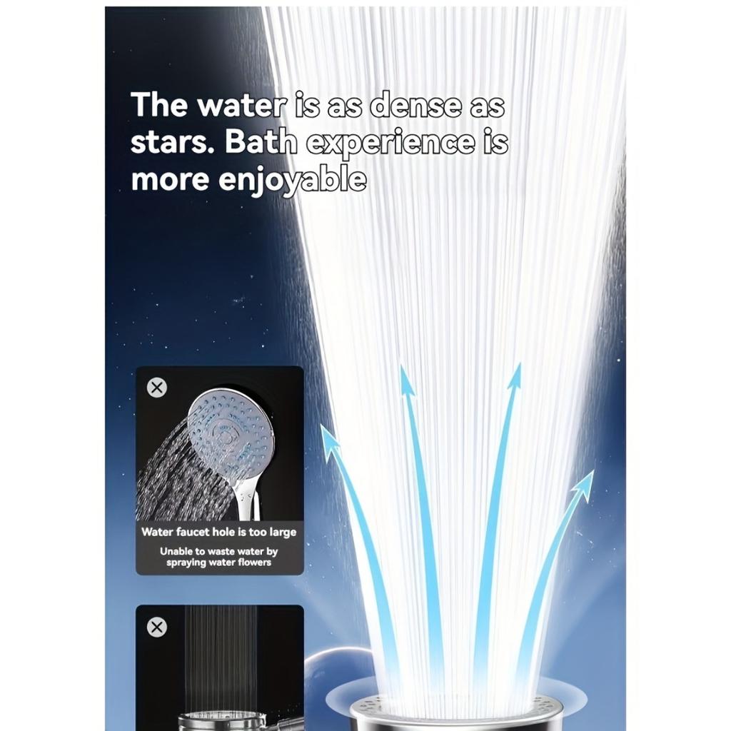 1 Pressure Handheld Showerhead with 5 Adjustable Water Flow Modes, Bathroom Shower Nozzle, Showerhead, Bathroom Accessories