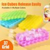 37 Cavity Honeycomb Ice Cube Trays Reusable Silicone Ice Cube Mold Bpa Free Ice Maker With Removable Lids Creative 13 Cavity