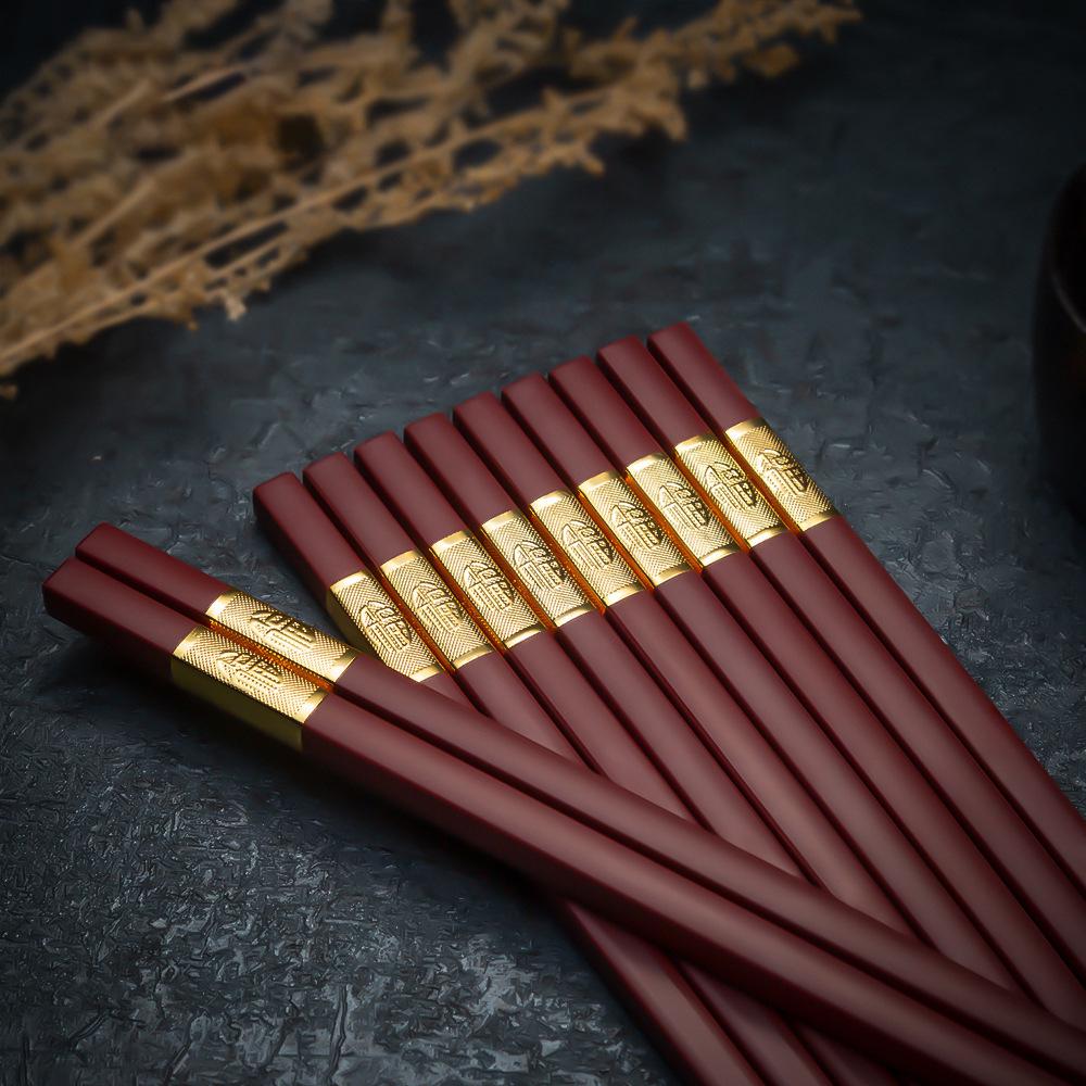 High-Temperature Resistant Alloy Chopsticks and Serving Spoon for Restaurants and Catering