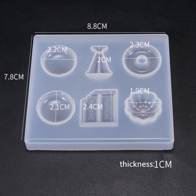 Cute Beads Cube Triangle Silicone Mold For Jewelry Earrings Pendant Making Resin UV Epoxy Resin Molds Crafts DIY Tool