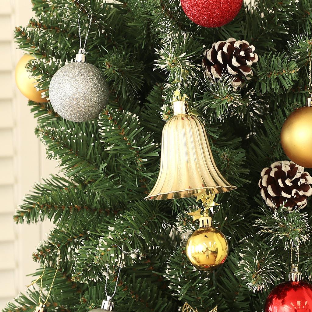 Artificial Christmas Tree 225 Cm with 980 Branches 38 Pine Cones and Metal Stand Christmas Tree for Living Room Indoor Green
