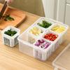 Refrigerator Food Drain Fresh-keeping Box Ginger Garlic Onion Pepper Storage Box Fruit Vegetable Drain Basket Kitchen Organizer
