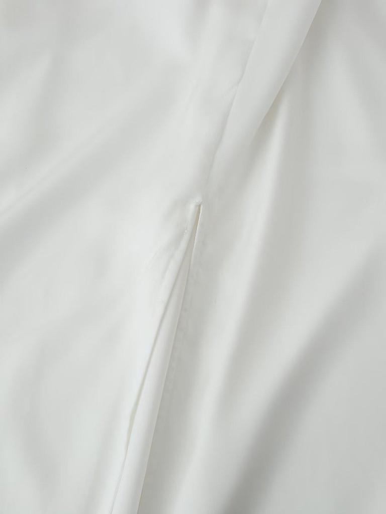 Spring 2025 Women's European & American Style Satin Slip Dress with Slimming Back Detail