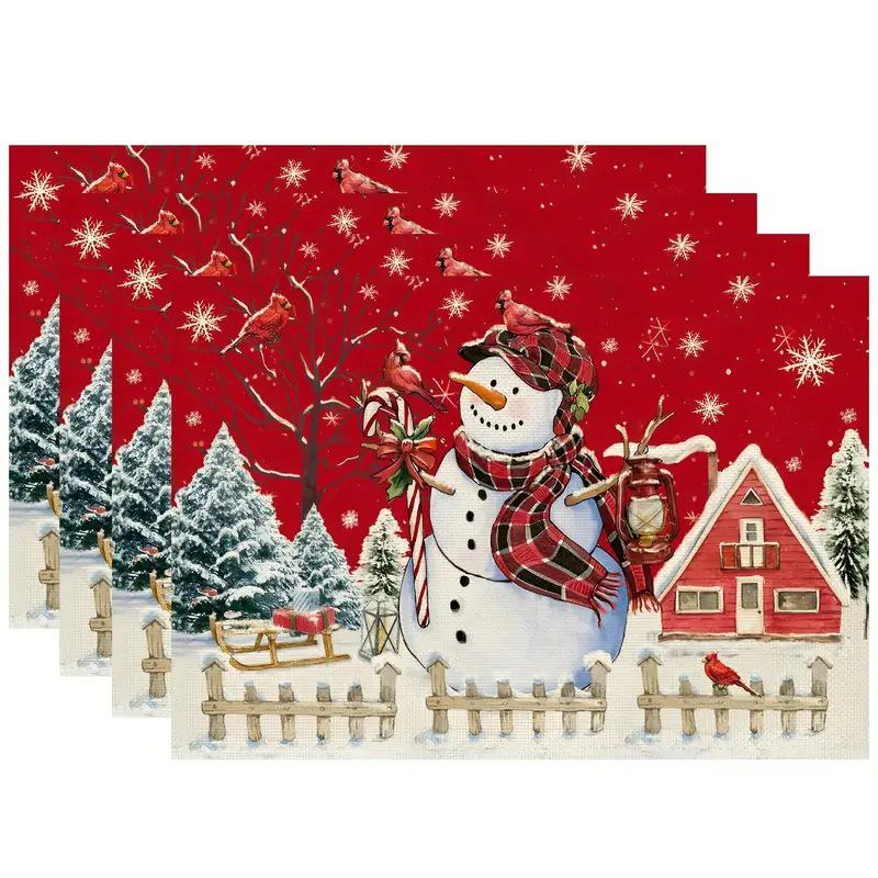 Christmas Series Western Food Table Mats: Multiple Options for Kitchen & Dining Room