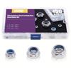 304 Stainless Steel Anti-loose Nut Set Anti-skid Self-locking Screw Cap 150Pcs Boxed Lock Nut M4M5M6