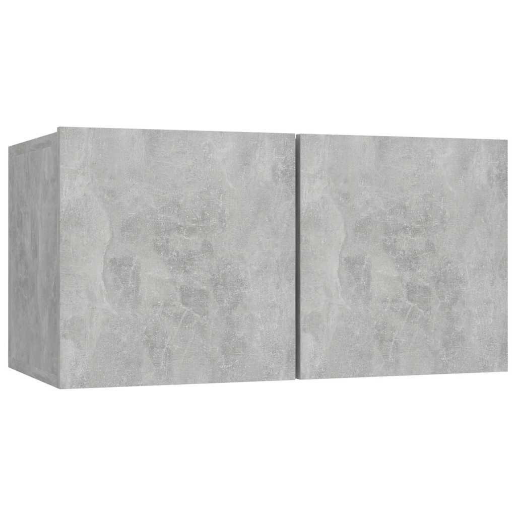 Vidaxl Szafki Wiszące Pod Tv 3 Szt., Szarość Betonu, 60X30X30 Cm