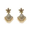 Fashion High-End Luxury Retro Temperament Literary Girl Flower Earrings Stud Earrings