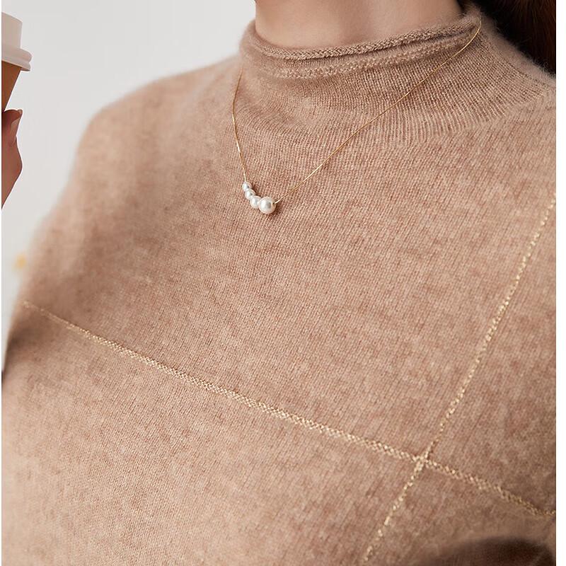 Women's Autumn/Winter Mock Neck Cashmere Sweater