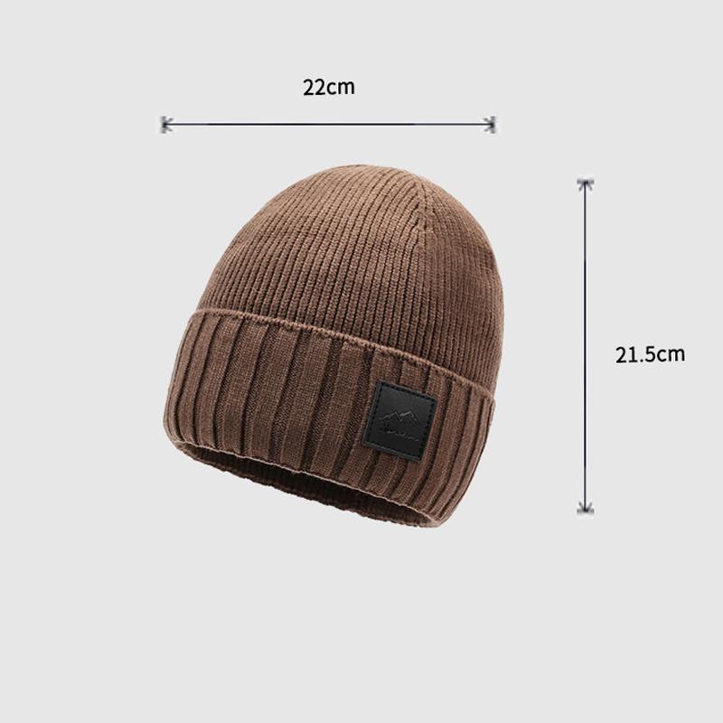 Skimütze Winter Kältefest Warme Strickmütze aus Wolle Herren Samt Ohrenschutz Winddichter Hut