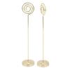 2Pcs Table Number Holder 200mm Round Metal Steady Semicircle Convex Design Electroplating Technology Photo HolderGold