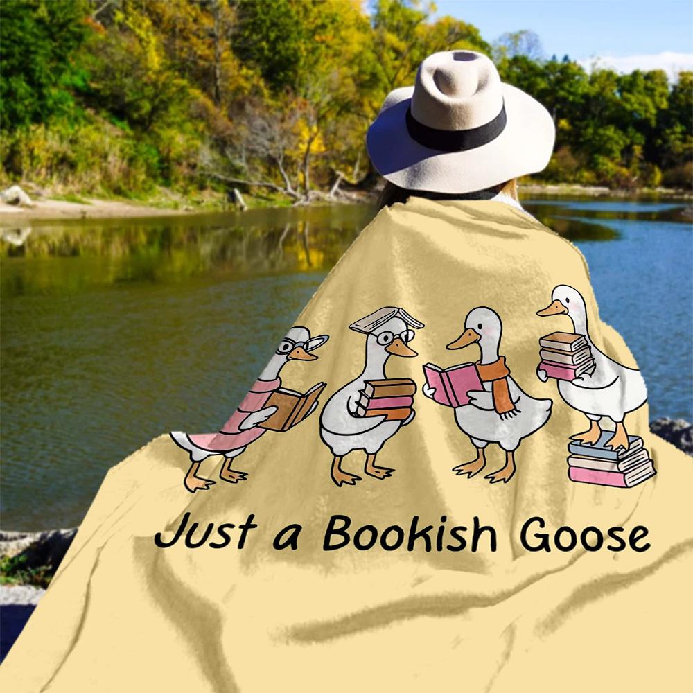 Bookish Goose Outdoor Flannel Blankets, Outdoor travel, Home Blankets, Fan Gifts,Suitable for All Seasons, Christmas Gifts. R1127035