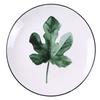 8 Inch Green Plants Ceramic Plates Dinner Porcelain Dessert Plate Beef Dish Fruit Plate Cake Tray Food Ceramic Tableware 1pc