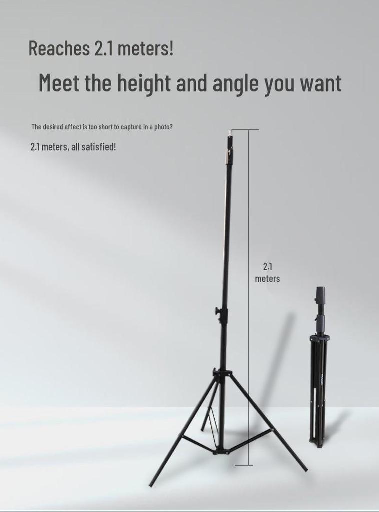 Portable Carbon Steel Tripod Studio & Outdoor LED Light Stand
