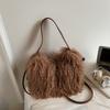 Niche Design Plush Bag Women's 2025 New Messenger Bag Single Shoulder Underarm Bag Autumn and Winter Popular Plush Bag